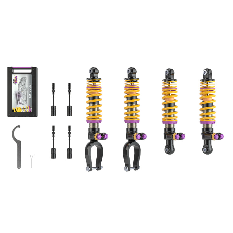 KW Coilover Kit V5 2014+ Lamborghini Huracan (Incl Spyder) w/ NoseLift / w/ Elec. Dampers (view 2)