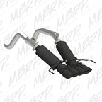 MBRP 14-19 Chevy Corvette V8 6.2L 3in Black Dual Cat Back w/ 4in Quad Dual Wall Tips (view 2)