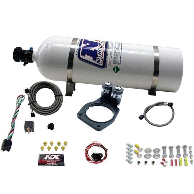 Nitrous Express 10-15 Chevrolet Camaro Nitrous Plate Kit (50-150HP) w/15lb Bottle (view 2)