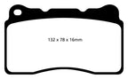 EBC 2016+ Cadillac CT6 2.0L Turbo Yellowstuff Front Brake Pads (view 5)