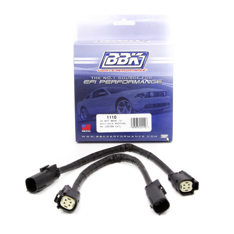 BBK 11-14 Mustang V6 GT Rear O2 Sensor Wire Harness Extensions 12 (pair) (view 4)