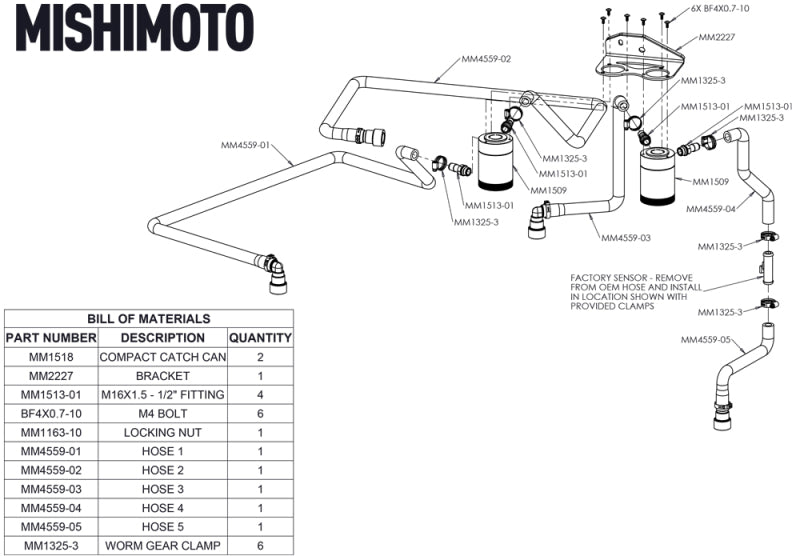 Mishimoto 18+ Ford F-150 2.7L EcoBoost Baffled Oil Catch Can Kit - Clear (view 5)