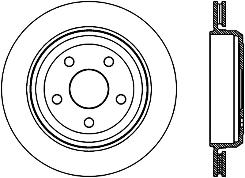 StopTech Slotted Sport Brake Rotor 11-17 Jeep Grand Cherokee (Excludes SRT8) (view 2)