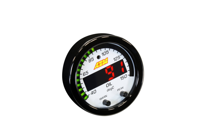 AEM X-Series Temperature 100-300F Gauge Kit (ONLY Black Bezel and Water Temp. Faceplate) (view 15)