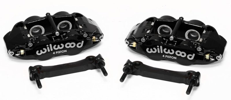 Wilwood Narrow Superlite 4R Rear Caliper & Bracket Kit - Black 97-13 C5/C6 Corvette w/ OEM Rotors Main image