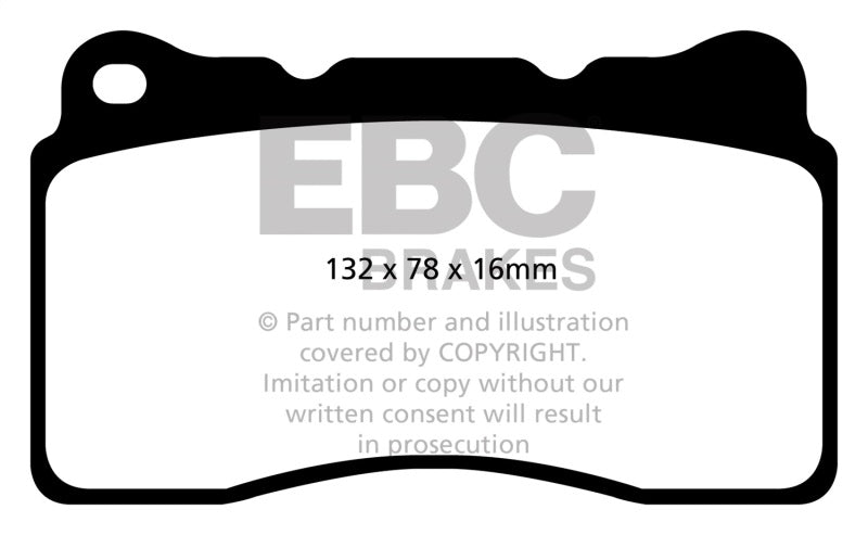 EBC 2016+ Cadillac CT6 2.0L Turbo Redstuff Front Brake Pads (view 4)