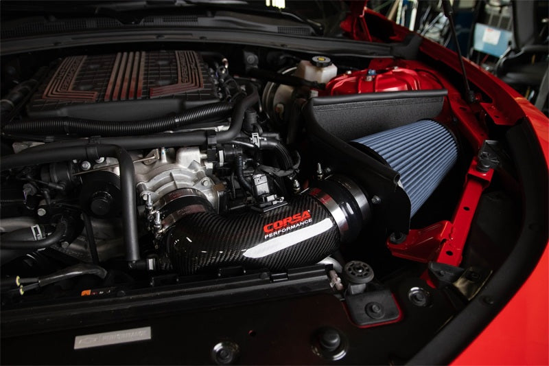Corsa 17-21 Chevrolet Camaro ZL1 Carbon Fiber Air Intake w/ MaxFlow 5 Oil Filtration (view 2)