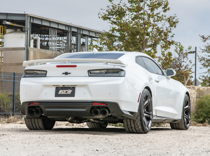 Borla 17-18 Chevrolet Camaro ZL1 6.2L V8 Atak Catback Exhaust w/ Dual Mode Valves CF Black Anod (view 2)