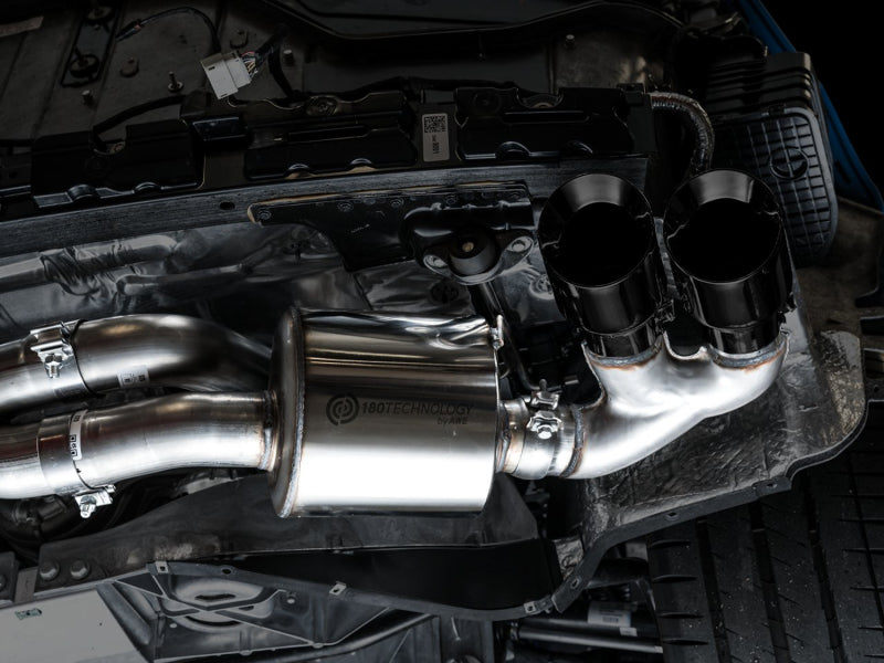 AWE Tuning 2020 Chevrolet Corvette (C8) Touring Edition Exhaust - Quad Diamond Black Tips (view 9)