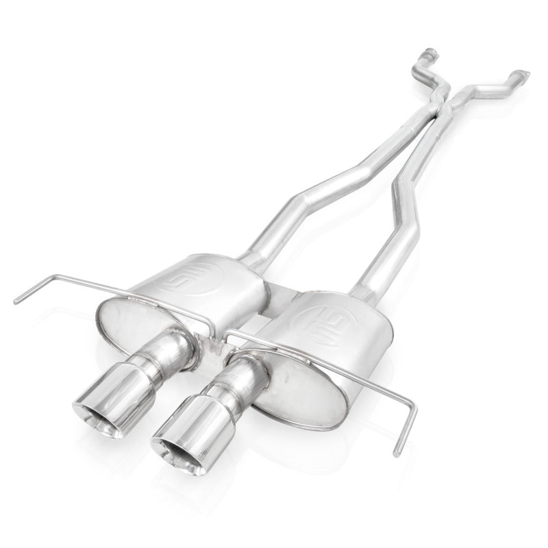 Stainless Works 2009-15 Cadillac CTS-V Coupe 3in Catback System X-Pipe S-Tube Mufflers 4in Tips Main image