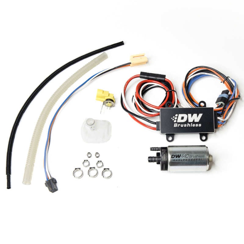 DeatschWerks 03-13 Chevy Corvette 440lph InTank Brushless Fuel Pump w/9-0909 Instl kit/C102 Contrllr Main image