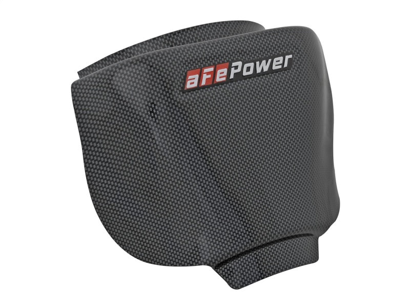 aFe MagnumFORCE Intake Rain Shield 15-16 Dodge Challenger SRT Hellcat 6.2L V8 (sc) - Carbon Finish Main image