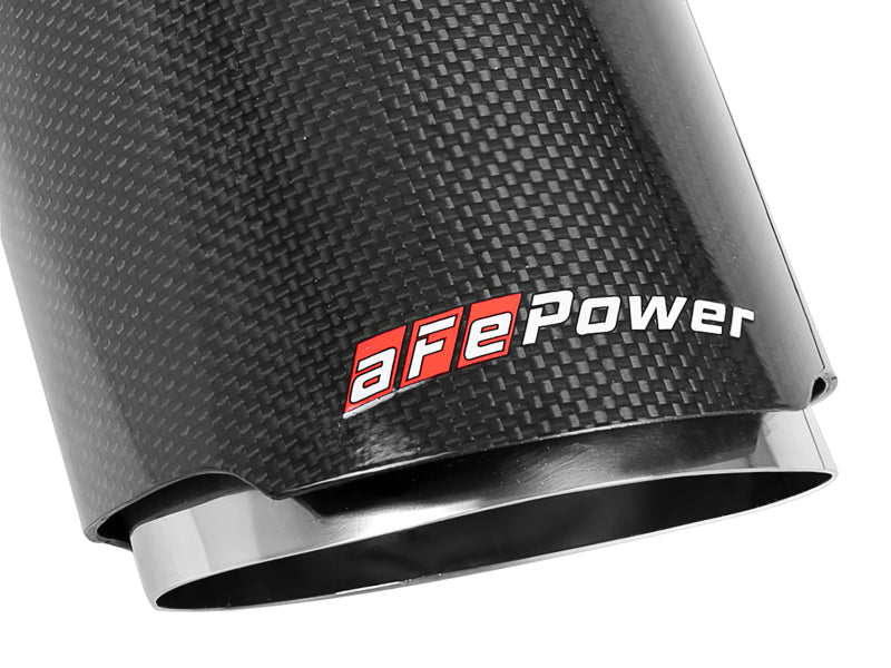 aFe MACH Force-XP 4-1/2in Carbon Fiber OE Replacement Exhaust Tips - 15-19 Dodge Charger/Hellcat (view 9)