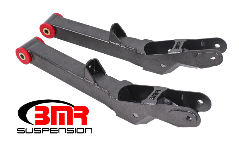 BMR 10-15 5th Gen Camaro Rear Lower Control Arms Non-Adj. (Polyurethane) - Black Hammertone Main image