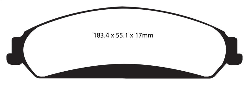 EBC 11+ Chrysler 300C 5.7 Redstuff Front Brake Pads (view 5)