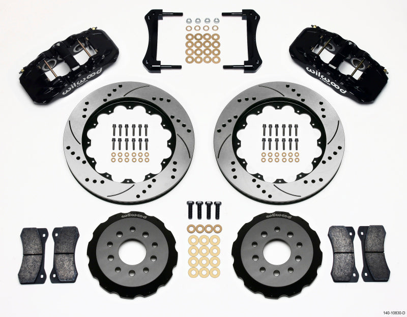 Wilwood AERO6 Front Hat Kit 14.00 Drilled 2005-2014 Mustang Main image