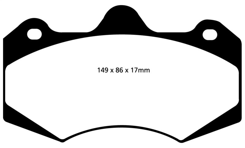 EBC 01-04 Aston Martin Vanquish 5.9 (AP Caliper) Yellowstuff Front Brake Pads (view 3)
