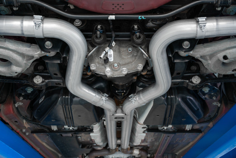 MBRP 18-19 Ford Mustang GT 5.0 3in Dual Split Rear Cat Back w/ Quad 4.0in Dual Wall Tips- T304 (view 4)