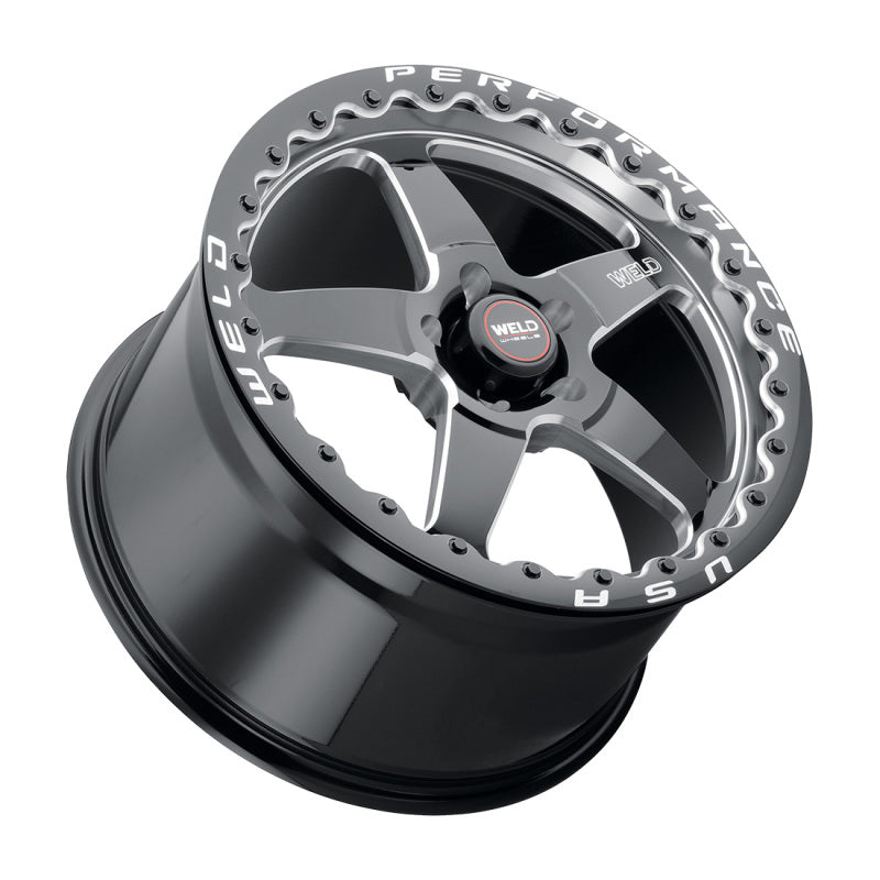 Weld S904 17x10 Ventura Bead Lock 5x120 ET42 BS7.15 Gloss BLK MIL DIA 78.1 Main image