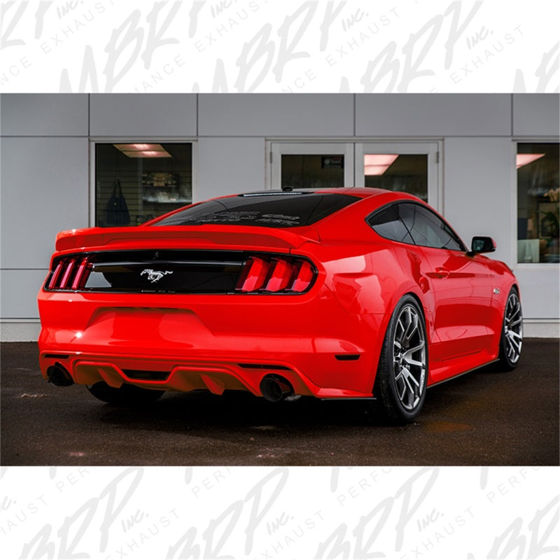 MBRP 15-17 Ford Mustang GT 5.0 3in Cat Back Dual Split Rear Race Version 4.5in Tips - Black Coated (view 4)