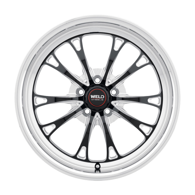 Weld Belmont Drag 18x5 / 5x120 BP / ET-23 BS2.1 Gloss Black MIL DIA 78.1 (view 3)