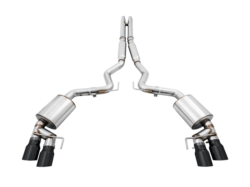 AWE Tuning 2018+ Ford Mustang GT (S550) Cat-Back Exhaust - Touring Edition (Quad Diamond Black Tips) (view 7)