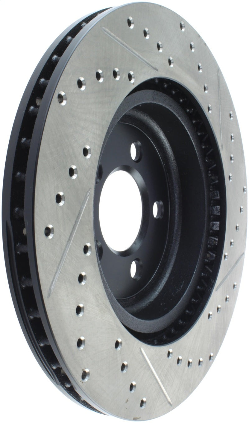 StopTech 05-09 Chrysler 300 (5.7L V8 exc SRT-8) Front Right Slotted & Drilled Rotor (view 8)