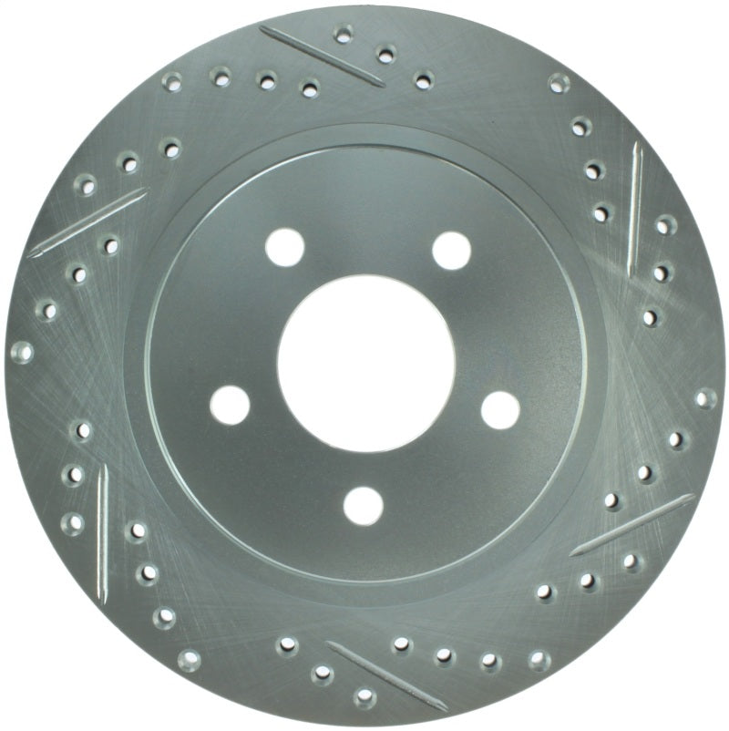 StopTech Select Sport 05-10 Ford Mustang GT Slotted and Drilled Rear Left Rotor (view 2)