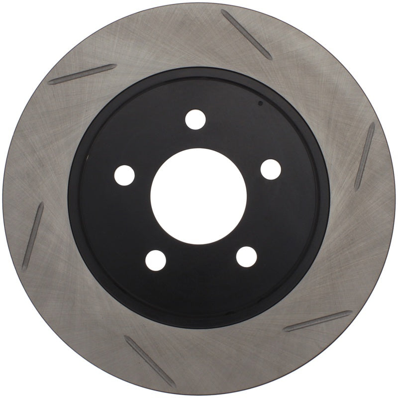 StopTech Power Slot 05-10 Mustang V6/4.0L / GT V8-4.6L Rear Left Slotted Rotor Main image