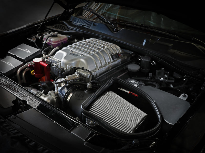 aFe 19-23 Dodge Challenger Hellcat V8-6.2L Magnum FORCE Stage2 Cold Air Intake System w/Pro DRY S (view 2)