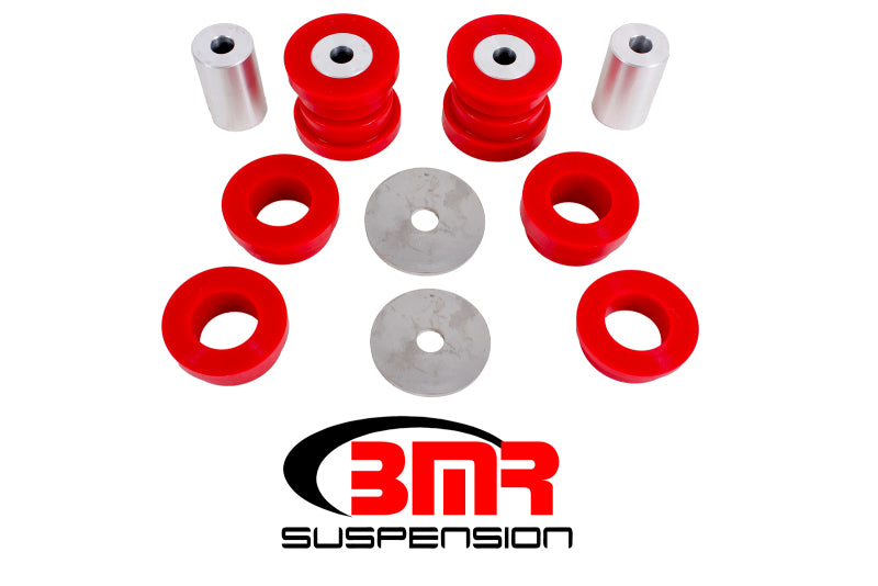 BMR 15-17 S550 Mustang Rear Cradle Bushing Kit (Polyurethane) - Red Main image