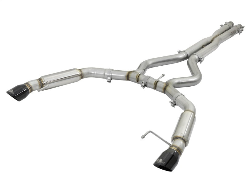 aFe MACH Force XP 3in 304 SS Sport Tone Cat-Back w/ Black Tips 15-17 Ford Mustang V6-3.7L/V8-5.0L