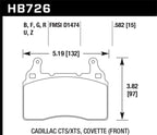 Hawk 2010-2015 Chevy Camaro SS HPS Street Front Brake Pads (view 2)