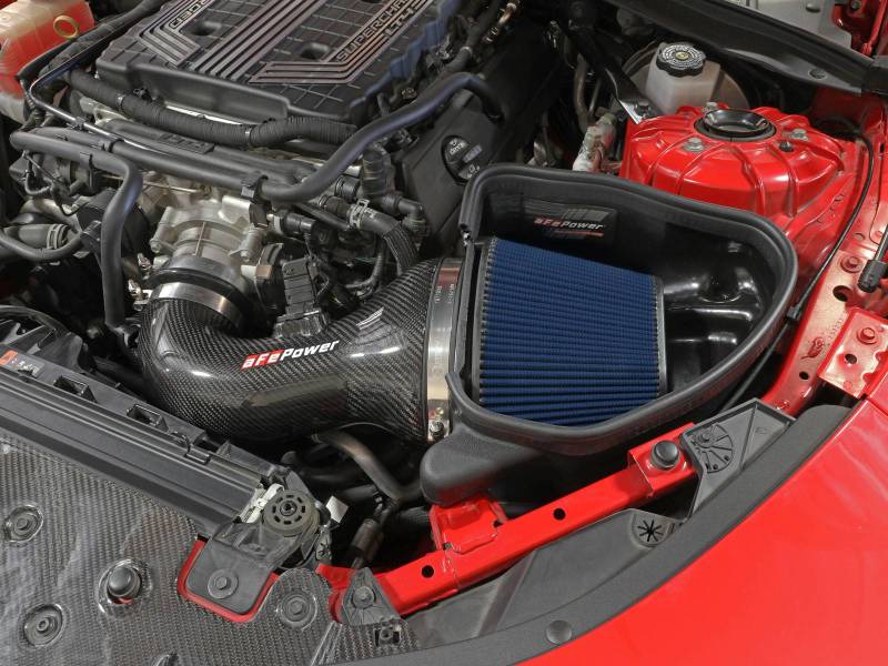 aFe 17-12 Chevrolet Camaro ZL1 (6.2L-V8) Track Series Carbon Fiber CAI System w/ Pro 5R Filters (view 2)