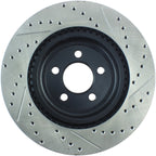 StopTech 05-09 Chrysler 300 (5.7L V8 exc SRT-8) Front Right Slotted & Drilled Rotor (view 9)