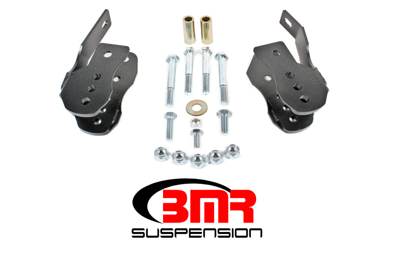 BMR 05-14 S197 Mustang Bolt-On Control Arm Relocation Brackets - Black Hammertone Main image