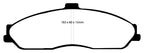 EBC 03-04 Cadillac XLR 4.6 Yellowstuff Front Brake Pads (view 5)