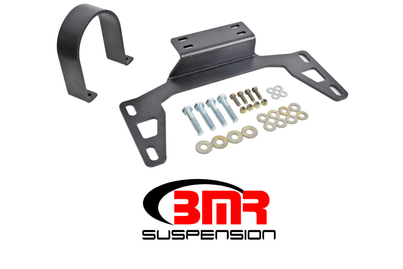BMR 11-14 S197 Mustang Front Driveshaft Safety Loop - Black Hammertone Main image