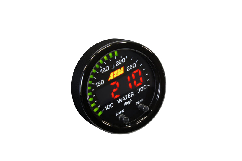 AEM X-Series Temperature 100-300F Gauge Kit (ONLY Black Bezel and Water Temp. Faceplate) (view 19)