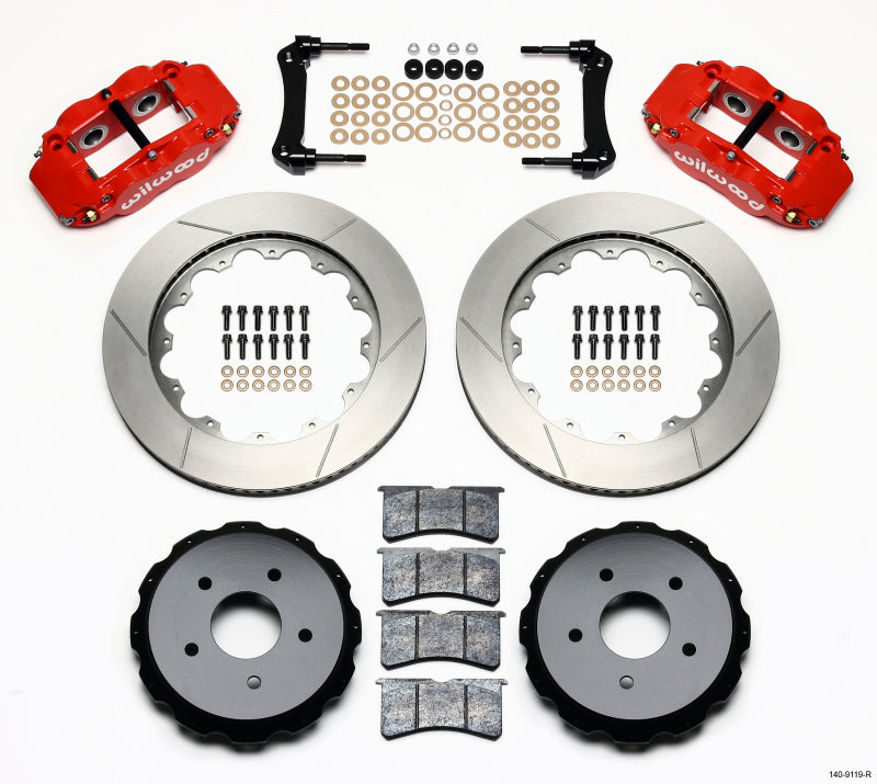 Wilwood Narrow Superlite 4R Rear Kit 14.00in Red 97-04 Corvette C5/Z06 05-13 C6 Main image