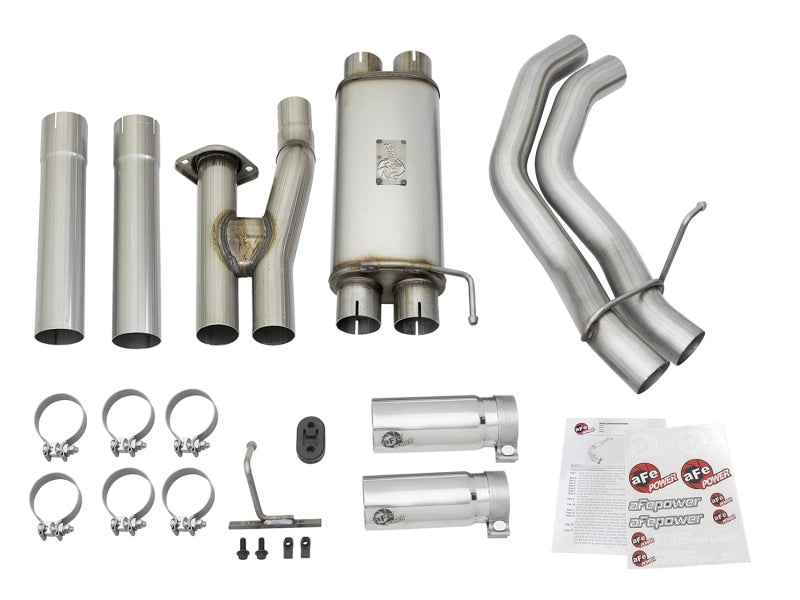 aFe POWER Rebel Series 3in 409 SS Cat Back Exhaust w/ Polished Tips 17 Ford F-150 Raptor V6-3.5L (view 9)