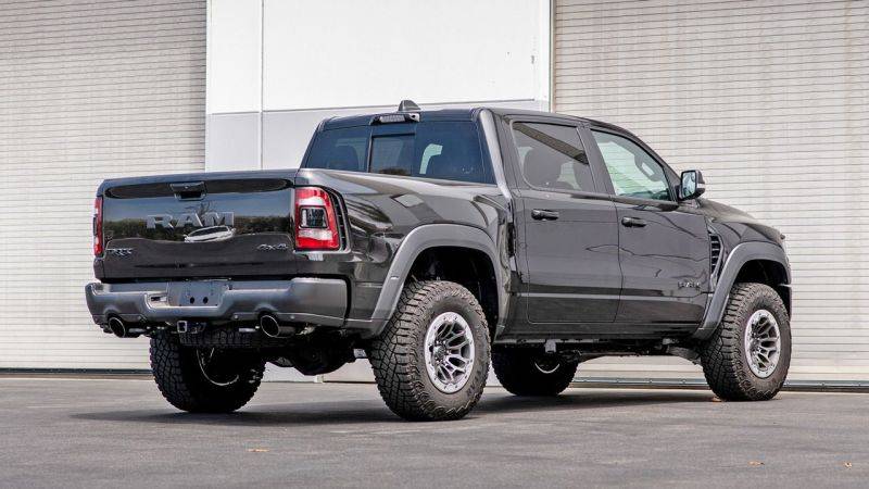 Borla 21-22 Dodge RAM 1500 TRX 6.2L V8 4WD CCSB 5in. Black Chrome-Plated Optional Tips - 304SS (view 2)