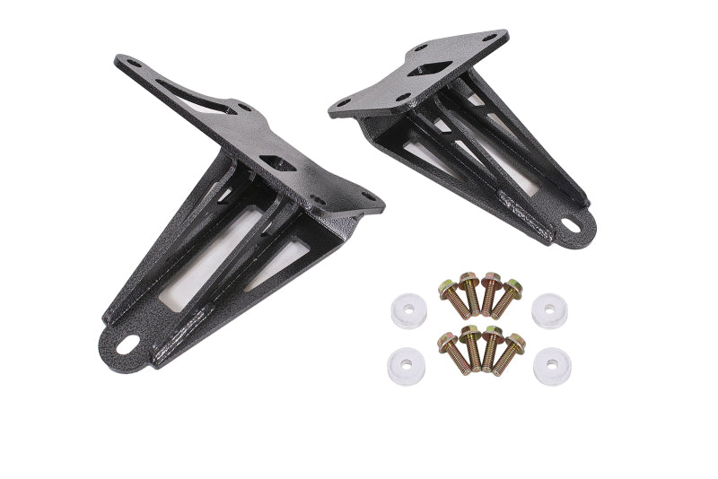 BMR 11-17 S197 Mustang Motor Mount Brackets - Black Hammertone (view 2)