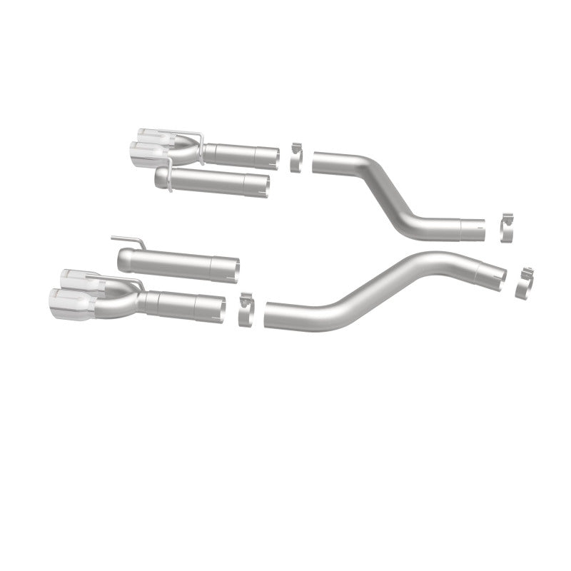 MagnaFlow Axle-Back, SS, 3in, Quad Split Rear 3.5 Tips 2015 Dodge Challenger incl SRT Hellcat (view 45)