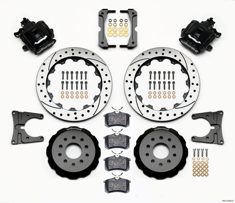 Wilwood Combination Parking Brake Rear Kit 12.88in Drilled 2005-2014 Mustang Main image