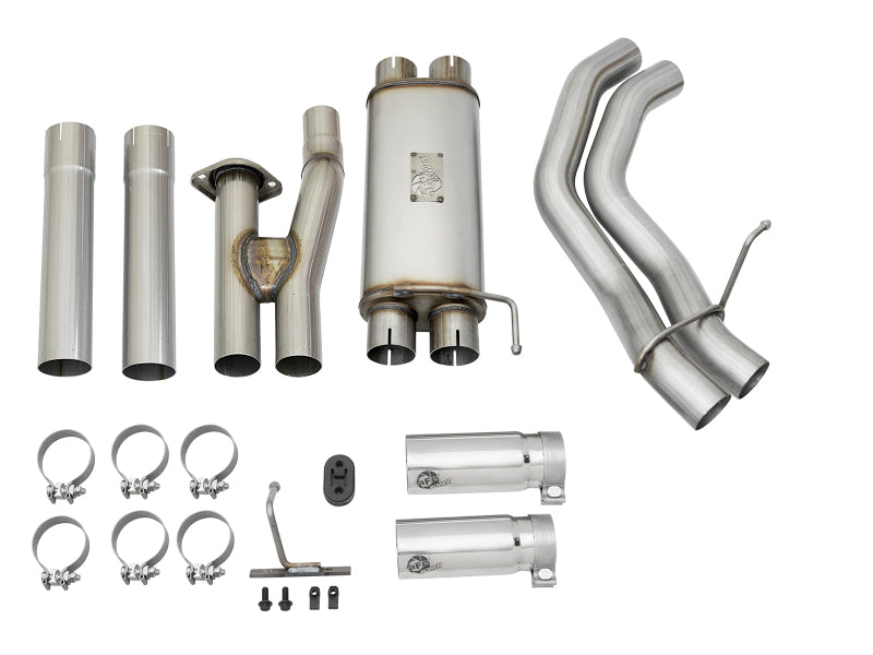 aFe POWER Rebel Series 3in 409 SS Cat Back Exhaust w/ Polished Tips 17 Ford F-150 Raptor V6-3.5L (view 10)