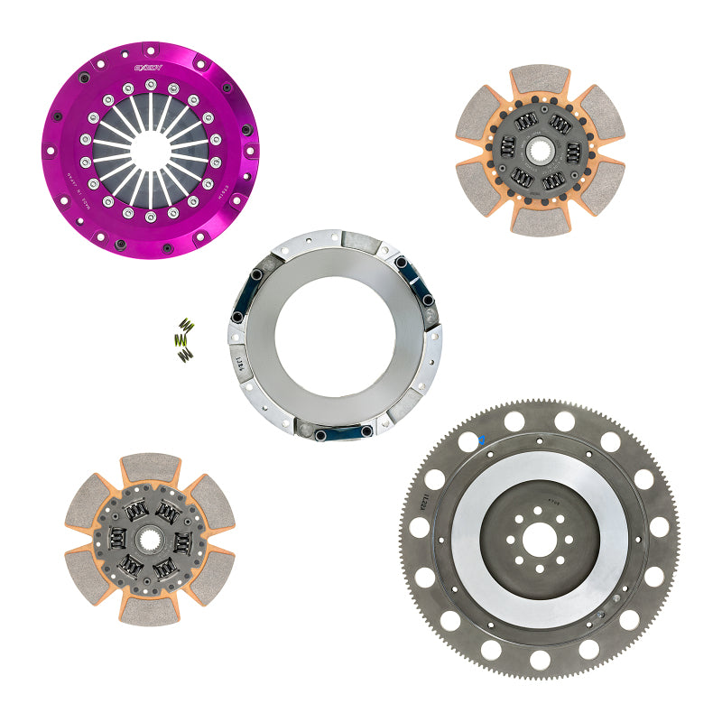 Exedy 11-16 Ford Mustang GT 5.0L Hyper Twin Cerametallic Clutch Sprung Center Disc Push Type Cover (view 6)