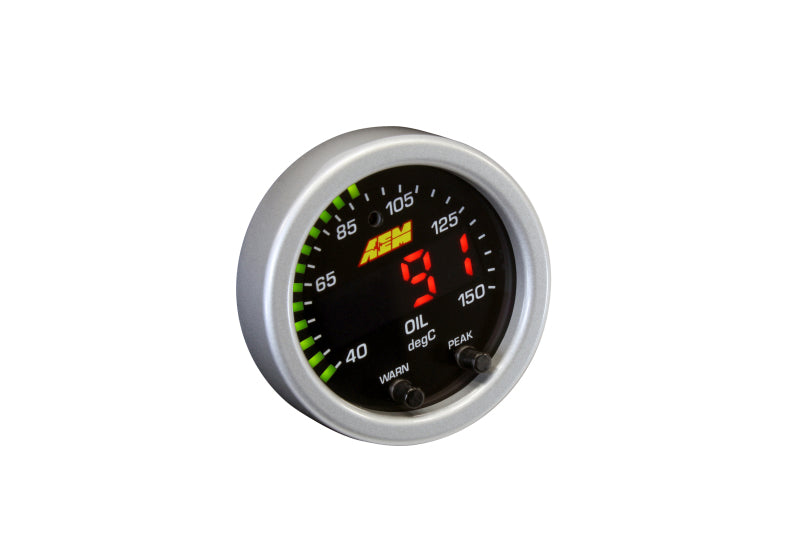 AEM X-Series Temperature 100-300F Gauge Kit (ONLY Black Bezel and Water Temp. Faceplate) (view 21)