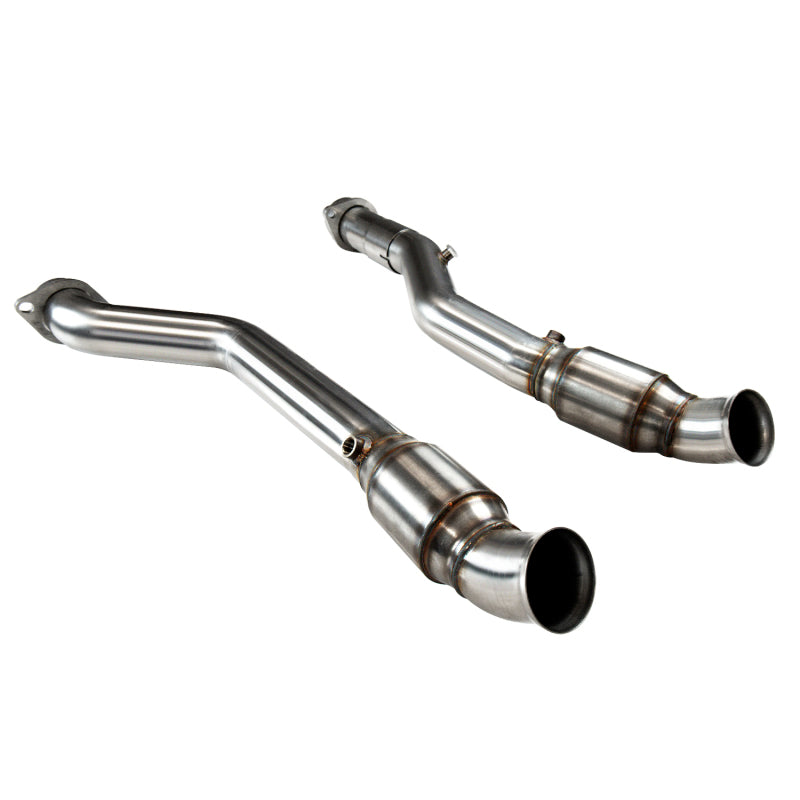 Kooks 2018+ Jeep Grand Cherokee TrackHawk 6.2L 3in Inlet x 3in OEM Outlet Catted SS Connection Pipes (view 2)