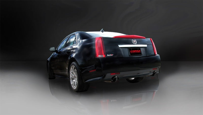 Corsa 09-13 Cadillac CTS Sedan V 6.2L V8 Black Touring Axle-Back Exhaust (view 4)